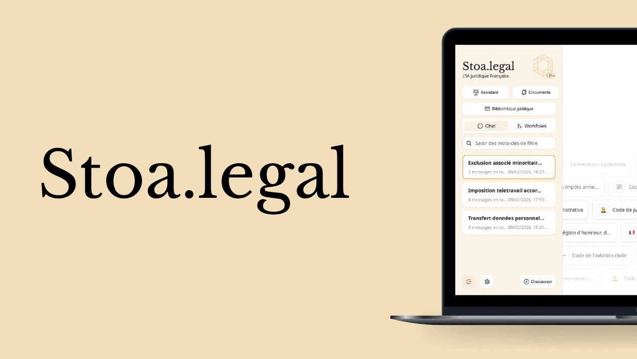 Lancement de Stoa : l'IA juridique pour avocats et juristes