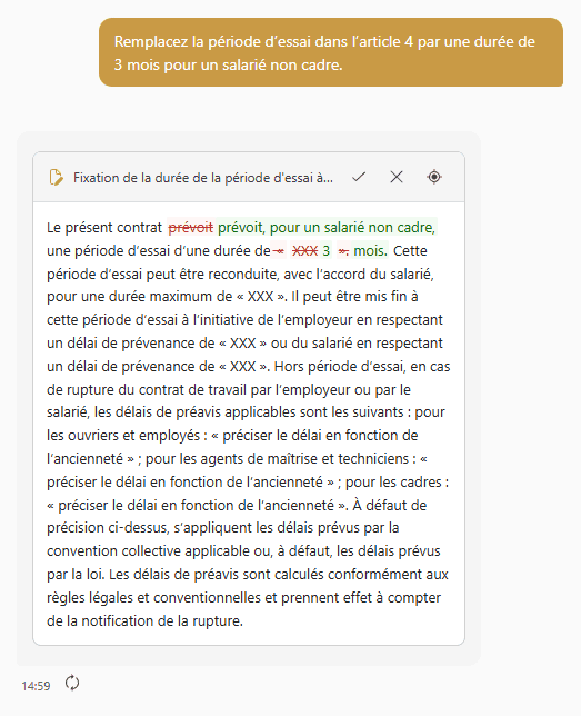 Modification de documents screenshot