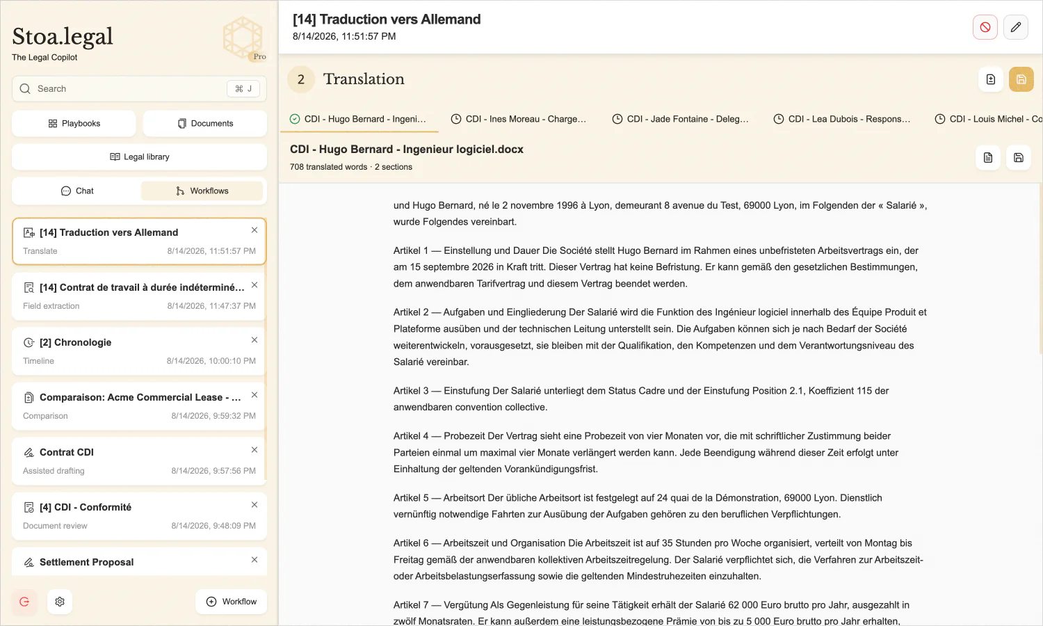 Translate workflow in Stoa